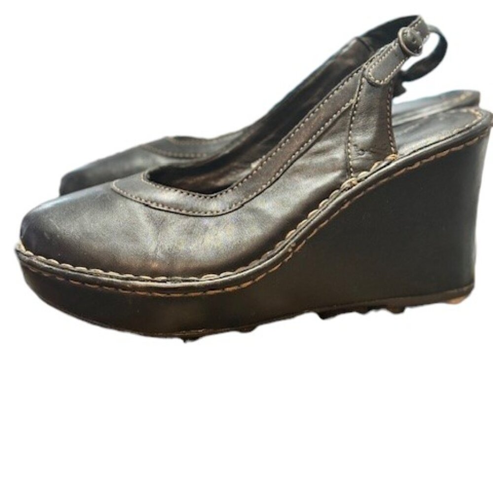 Boc  Born Concepts Slingback Wedge Leather Sandals